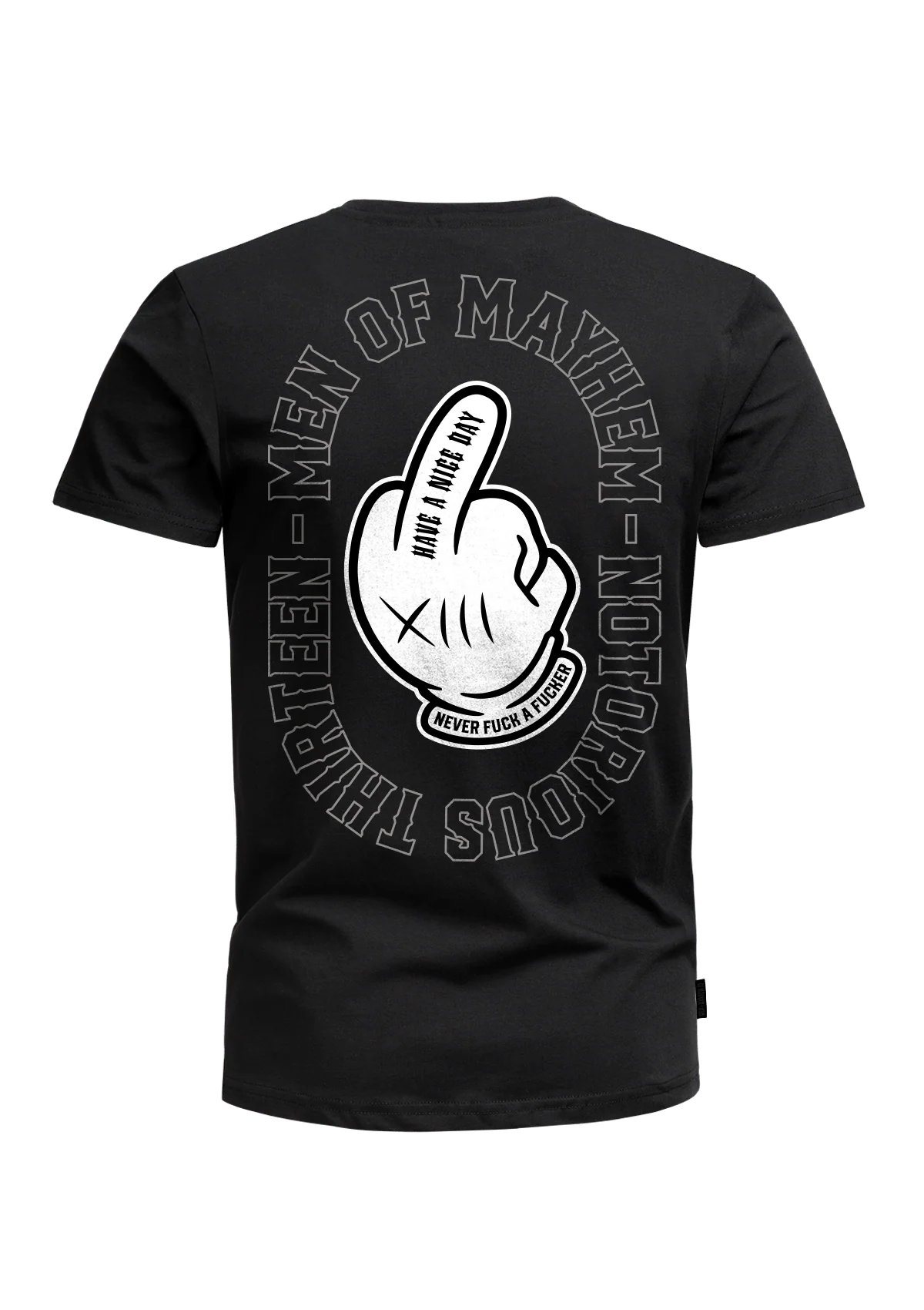 T-Shirt Middle Finger S/W - Image 2