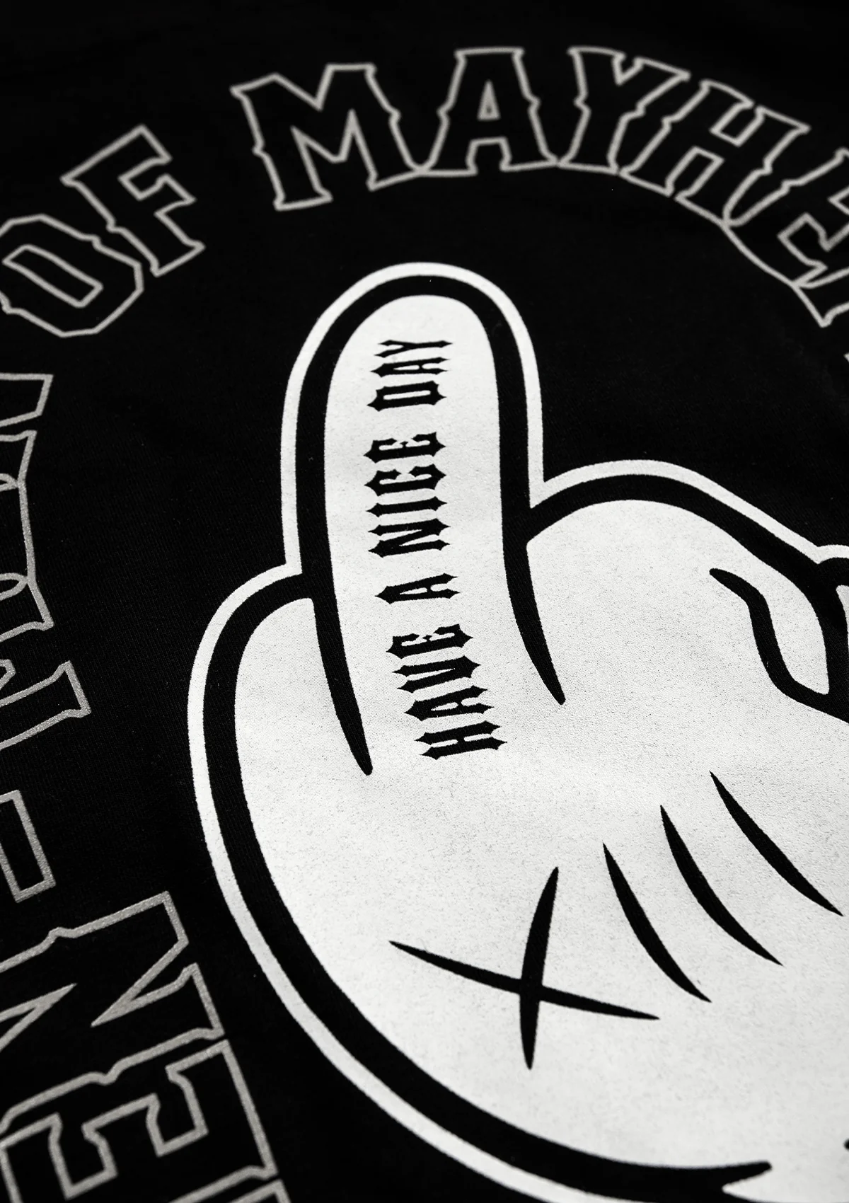 T-Shirt Middle Finger S/W - Image 6