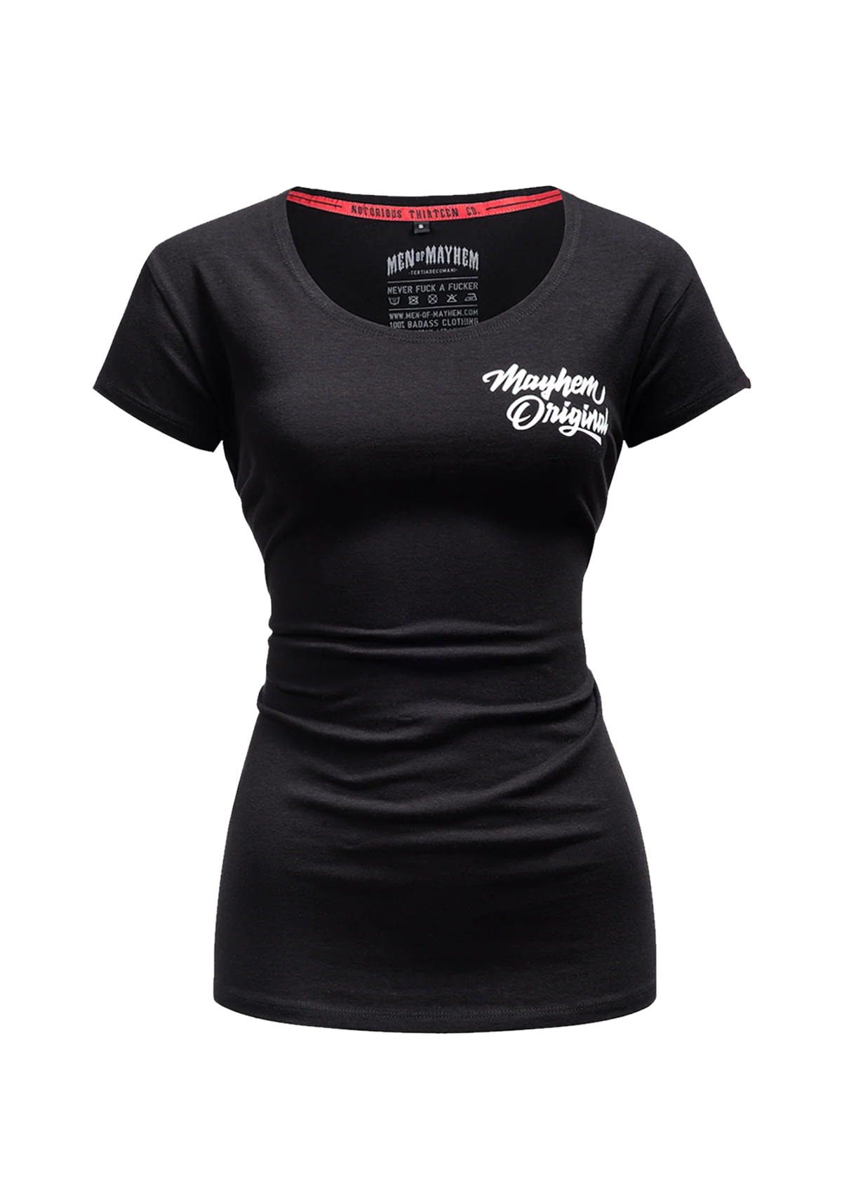 Women T-Shirt Two Words One Finger S/W