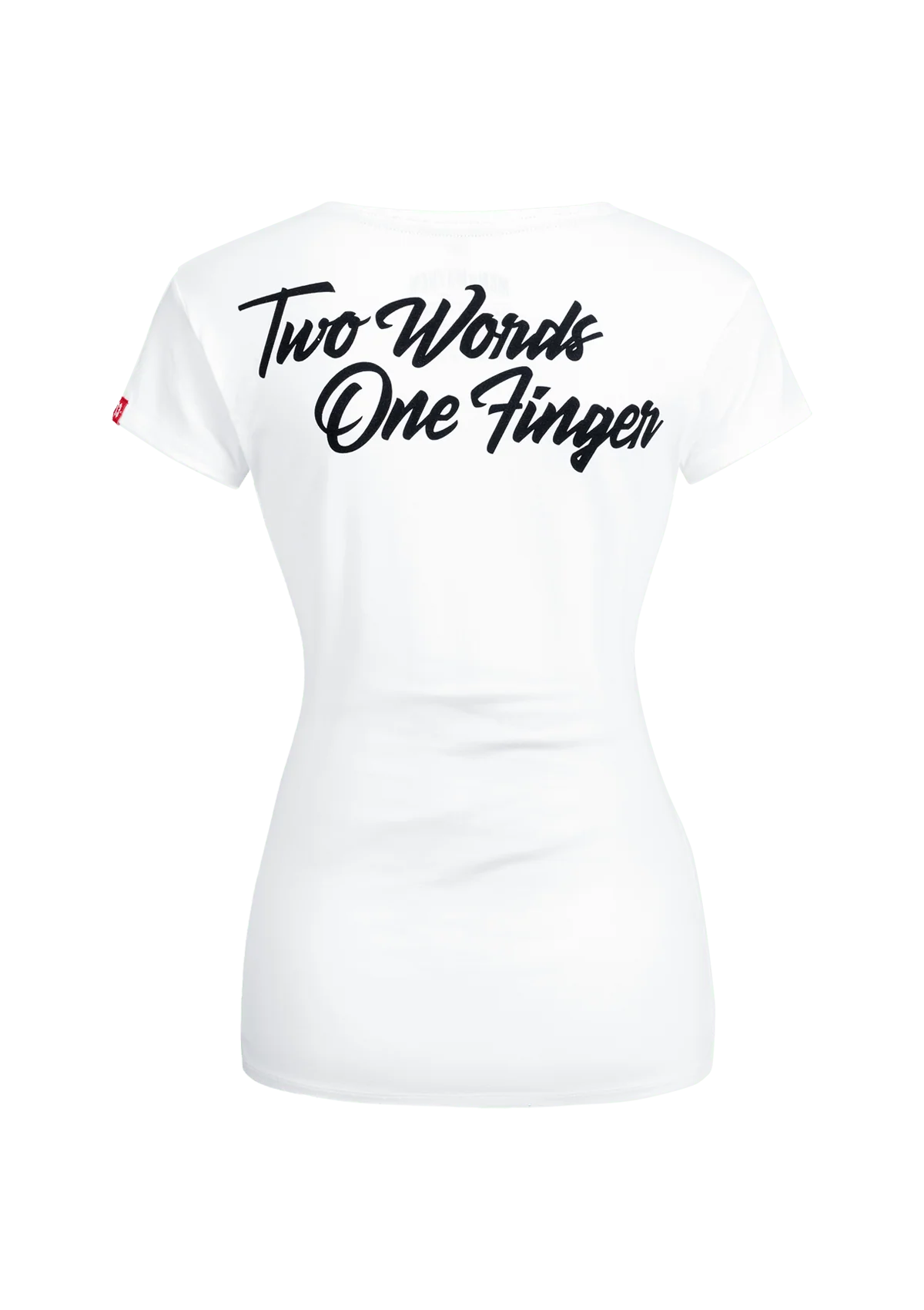 Women T-Shirt Two Words One Finger W/S - Image 2