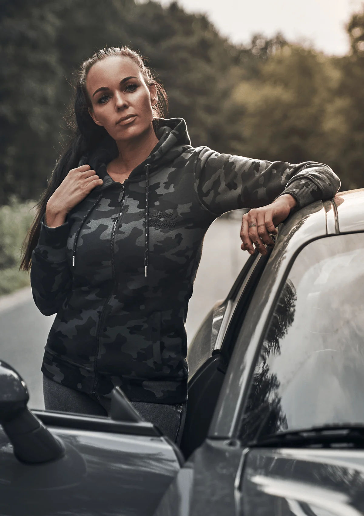 Women Hoodie Jacke TWOF B/C - Image 3